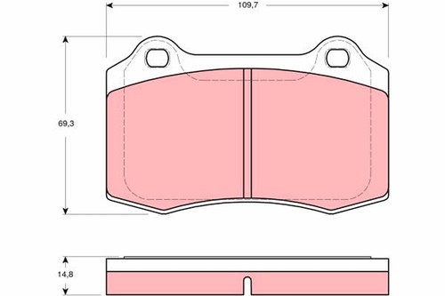 Fits trw gdb1513 brake pad - trw,