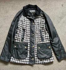 Barbour Gingham Check Size 8 Beadnell Jacket