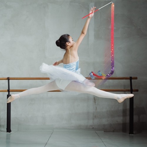2pcs reusable dance - 2pcs, ribbons