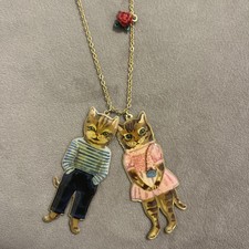 Les Nereides N2 Nathalie Lete Pair Of Cat's Necklace