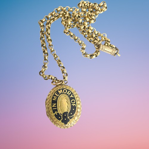Antique gold enamel - ,