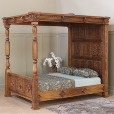 Four poster bed hand - bed,