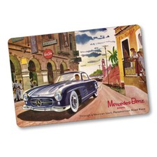 Mercedes-Benz 300SL Panamerican Road Race Design 8x12 In Aluminum Sign