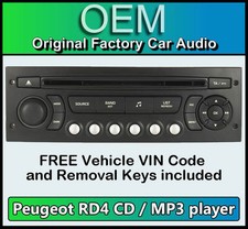 Peugeot 5008 car stereo MP3 CD player Peugeot RD4 radio + FREE Vin Code and keys