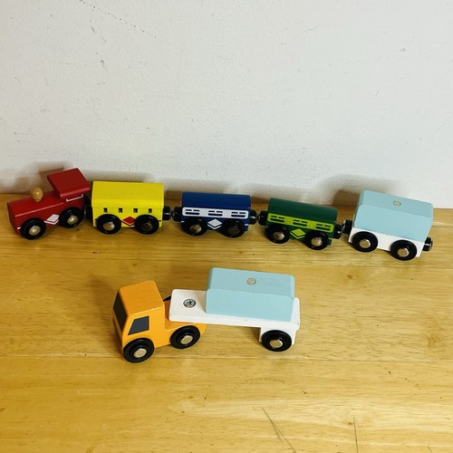 Wooden magnetic train mixed