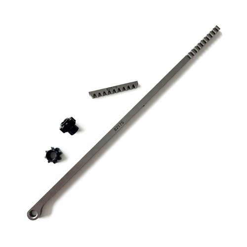 Piece gear and rack - set, for