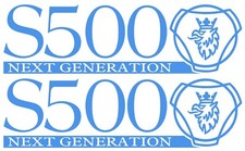 Scania S500 Griffin Badge Truck Vinyl Stickers Set Of Two 9.2cm Wide