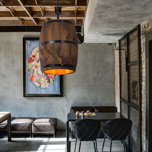 Hanging vintage wine barrel - vintage,