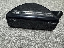 Pure Siesta DAB FM Bedside Alarm Clock Radio in Black Inc Power Cable Works VGC
