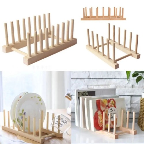 Wooden dish plate - plate, stand