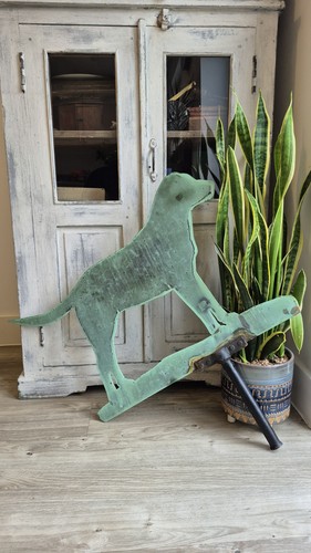 Antique dog weather vane - weather,