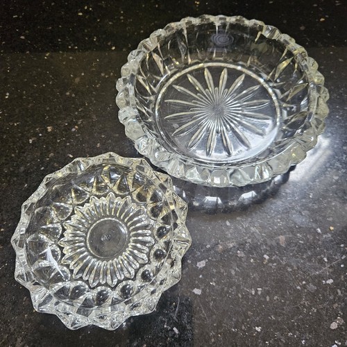 Pair vintage cut glass - vintage,