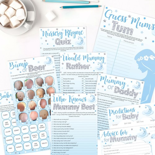 Blue moon stars baby - blue, &