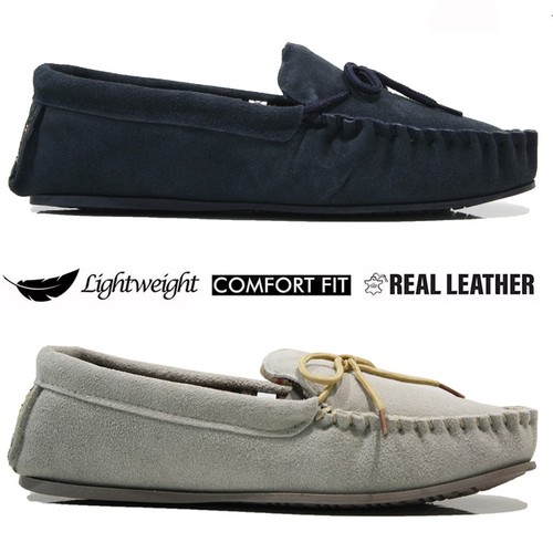 Mens leather slip slippers - mens,