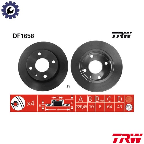 Brake disc df1658 for - 2x,