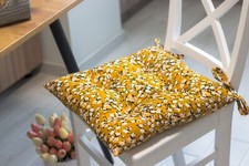 Square Chair Cushion with Ties