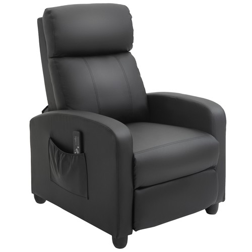 Faux leather massage recliner - faux,
