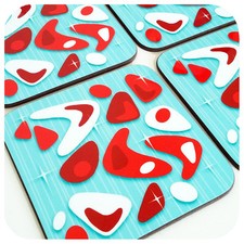 Atomic Boomerang Coasters