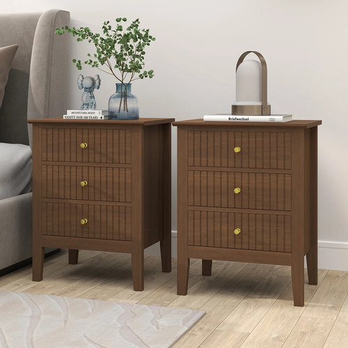Pair drawer bedside table - pair,