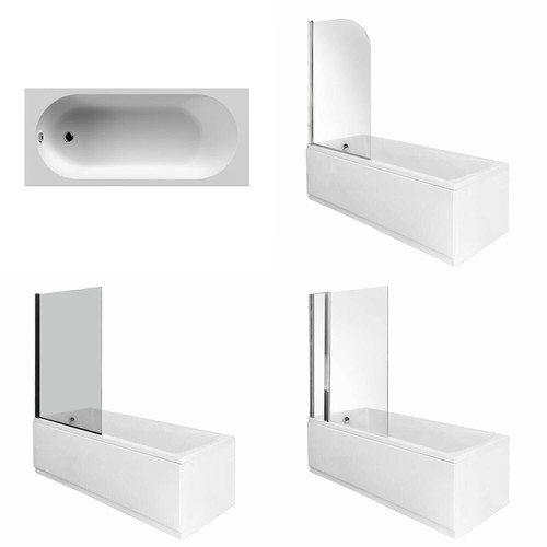 Modern straight bath - straight, tub