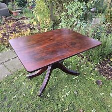 Antique Georgian Mahogany Tilt Top Dining Table. Square.  4 to 6 Seater