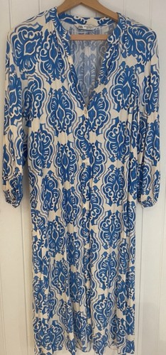 Zara blue paisley kaftan dress - blue,