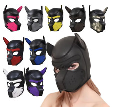 Dog Gimp Mask Pup Hood Bondage BDSM Neoprene Fun Puppy Play Cosplay Pick Colour