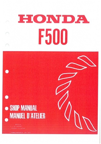 Honda tiller f500 workshop - honda,