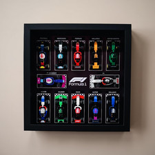 Display frame for Lego ® Formula One Minifigures Series F1 Race Cars 71049 27cm