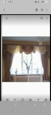 SWAGS AND TAILS+ CURTAINS BEIGE/ IVORY+ T/B 90X66X90 UNLINED