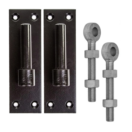 Black gate hinge bracket - black,