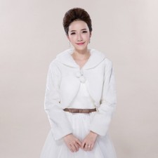 Women Bridal Faux Fur Shawl