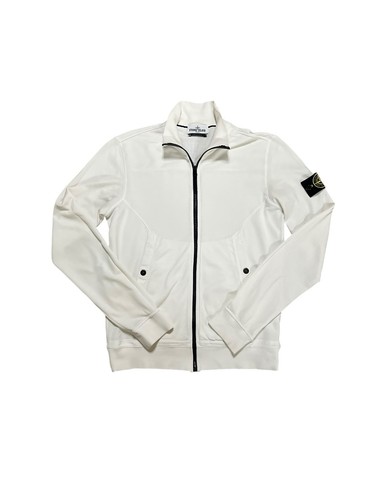 Stone island white zip - island,