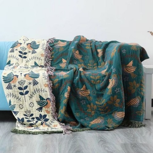 Large boho sofa throw blanket - boho,
