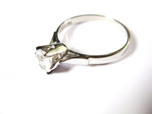 White gold ring 585 99g - white,