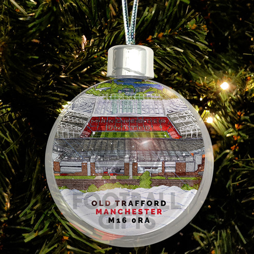 Man utd jumbo xmas bauble - utd,
