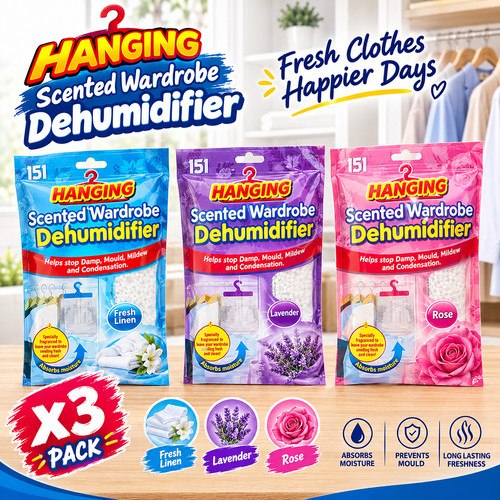 Hanging wardrobe dehumidifier - wardrobe,