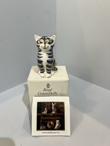 Royal crown derby grey kitten - royal,