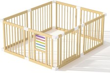Wooden Baby Playpen Natural