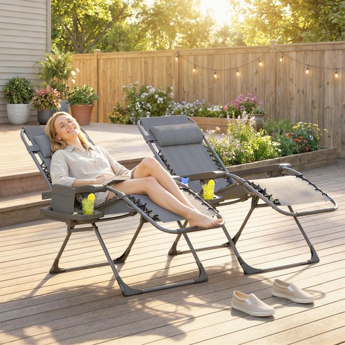 Zero gravity chairs set - set, of