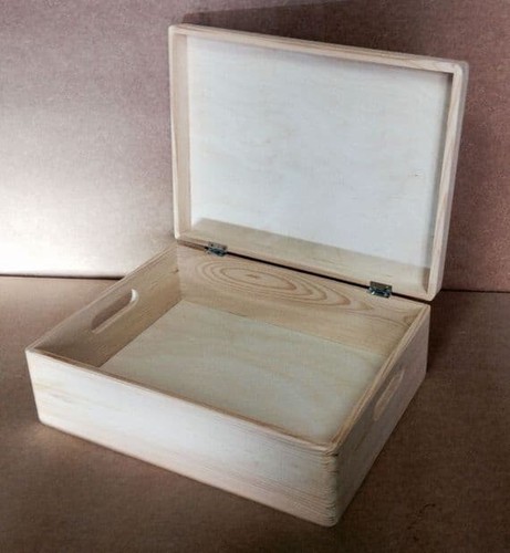 Pine wooden box - , 400x300x140mm