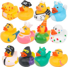 12 Pack Rubber Ducks, Colorful