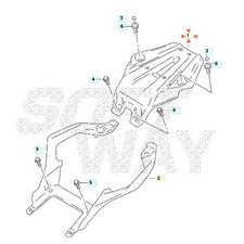 OEM GENUINE SUZUKI GSX-S1000 COMPLETE REAR RACK SET UP TURN GT INTO GX MODEL