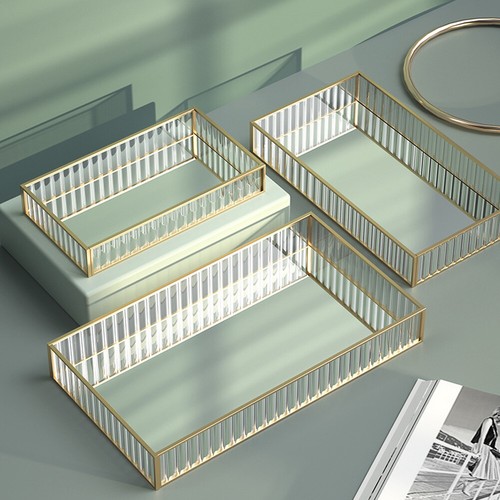 Vanity mirror candle - mirror, plate