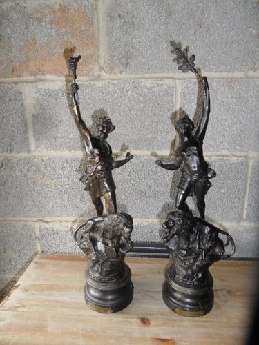 Antique french bronzed - x,