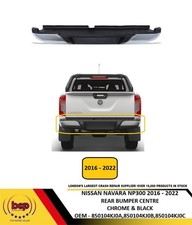NISSAN NAVARA NP300 2016 ONWARDS REAR BUMPER BLACK & CHROME INSURANCE APPROVED