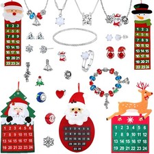 Jewellery Advent Calendar Christmas 24 Gifts Santa Snowman Countdown UK Seller