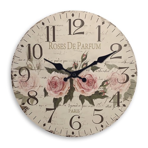 Rose flowers wall clock - rose,