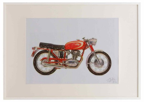Ducati mach1 1964 - a2, framed