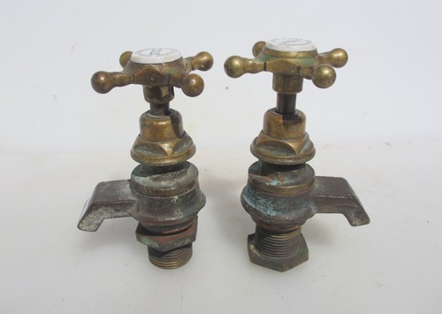 Antique brass taps bath - brass, bath?